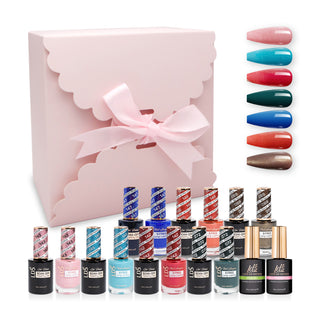  LDS Holiday Gift Bundle: 7 Gel & Lacquer, 1 Base Gel, 1 Top Gel - 143, 145, 142, 072, 147, 146, 089 by LDS sold by DTK Nail Supply