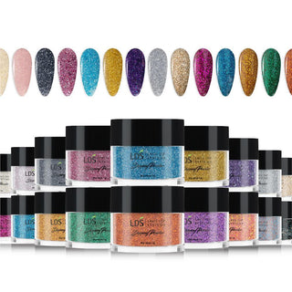  LDS Dip Glitter Color Kit 7 - 1oz/ea  (27 Colors): 153 - 179 by LDS sold by DTK Nail Supply