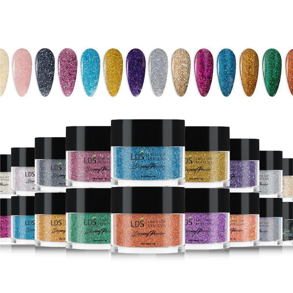  LDS Dip Glitter Color Kit 7 - 1oz/ea  (27 Colors): 153 - 179 by LDS sold by DTK Nail Supply