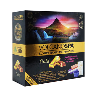  Volcano Spa GOLD Pedicure Kit - Pedicure Spa Kit CBD (10 step) by La Palm sold by DTK Nail Supply