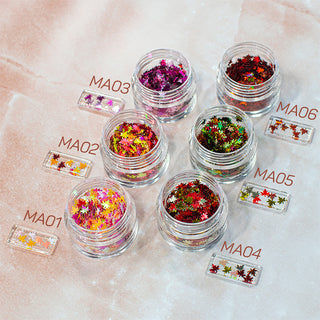  LDS Glitter Nail Art (6 colors): MA01 - MA06 - 0.5 oz by LDS sold by DTK Nail Supply