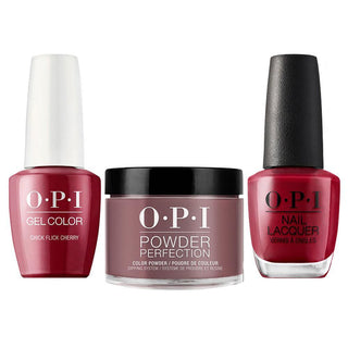  OPI 3 in 1 - H02 Chick Flick Cherry - Dip, Gel & Lacquer Matching by OPI sold by DTK Nail Supply