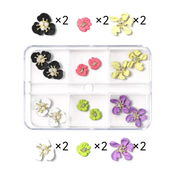  Mixed 3D Nail Art Flower Kawaii Charms by Nail Charm sold by DTK Nail Supply