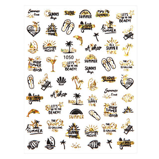  Nail Art Stickers - 1050 - Gold by OTHER sold by DTK Nail Supply