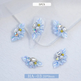 3D Trendy Acrylic Flower Nail Charms