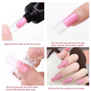 1Pcs Plastic Nails Mold Holder Fashion Extend the Glue Shaping Clip All for Manicure Design by OTHER sold by DTK Nail Supply