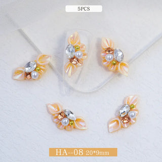 3D Trendy Acrylic Flower Nail Charms