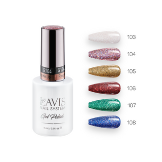  Lavis Gel Emily On Vacation Set G1 (6 colors): 103, 104, 105, 106, 107, 108 by LAVIS NAILS sold by DTK Nail Supply