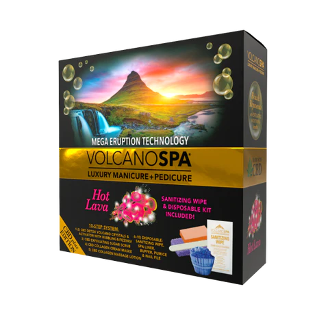  Volcano Spa Hot Lava Pedicure Kit - Pedicure Spa Kit CBD (10 step) by La Palm sold by DTK Nail Supply