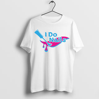 White (100% off) I do nails T-Shirt, Artist Shirt, Cute Nail Fairy Gift, Nail Technician Shirt, Fairy Nail Art, Regular and Big & Tall Sizes by OTHER sold by DTK Nail Supply