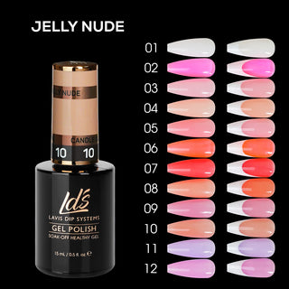  LDS Jelly Nude (12 colors): 01 - 12 + Free Sample by LDS sold by DTK Nail Supply