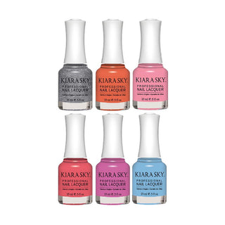  Kiara Sky Ice Cream Parlour Nail Lacquer Collection (06 Colors): 561, 562, 563, 564, 565, 566 by Kiara Sky sold by DTK Nail Supply