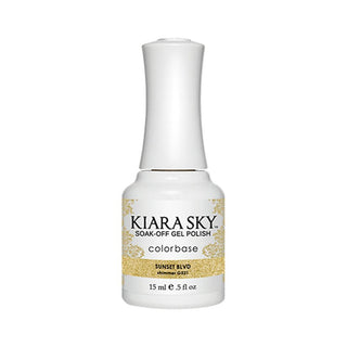  Kiara Sky Gel Polish 521 - Gold, Glitter Colors - Sunset Blvd by Kiara Sky sold by DTK Nail Supply