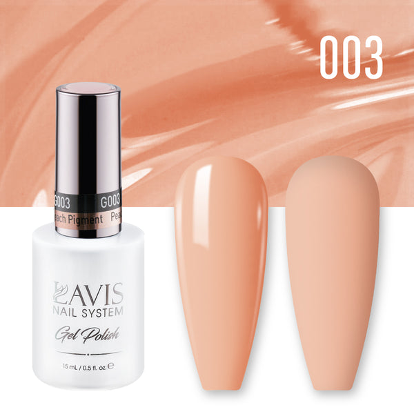 Lavis Gel Nail Polish Duo - 003 Peach Pigment by LAVIS NAILS sold by DTK Nail Supply