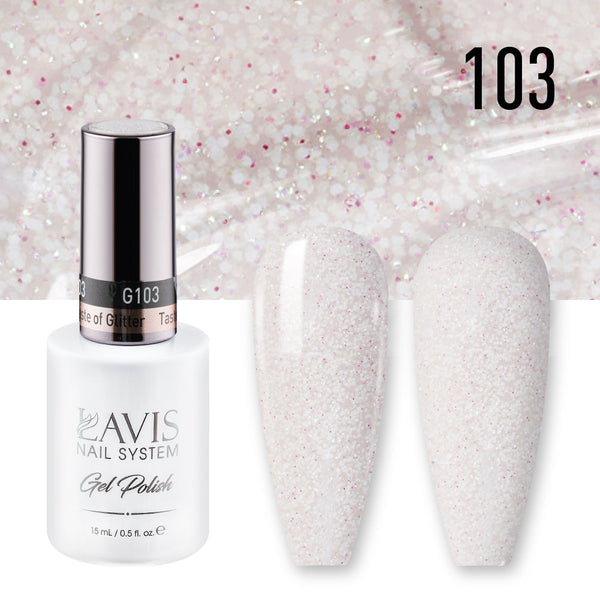  Lavis Gel Polish 103 - Taste of Glitter by LAVIS NAILS sold by DTK Nail Supply