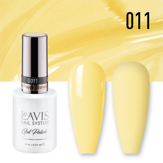  Lavis Gel Nail Polish Duo - 011 Yellow Colors - Banana Frappe by LAVIS NAILS sold by DTK Nail Supply