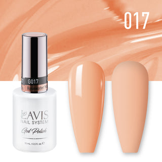  Lavis Gel Nail Polish Duo - 017 Beige, Coral Colors - Rosewater Macaroons by LAVIS NAILS sold by DTK Nail Supply