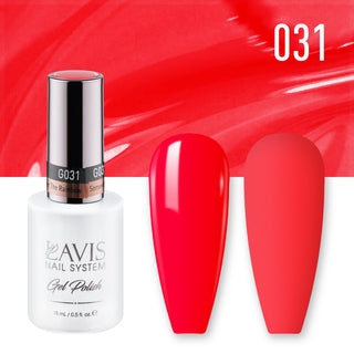  Lavis Gel Polish 031 - Red Neon Colors - Somewhere Over The Rainbow by LAVIS NAILS sold by DTK Nail Supply