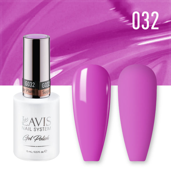  Lavis Gel Nail Polish Duo - 032 Sugar Plum by LAVIS NAILS sold by DTK Nail Supply