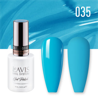  Lavis Gel Polish 035 - Blue Colors - Default Ocean Blue by LAVIS NAILS sold by DTK Nail Supply