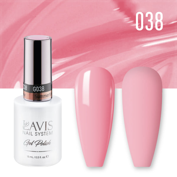  Lavis Gel Nail Polish Duo - 038 Summertime Rose by LAVIS NAILS sold by DTK Nail Supply