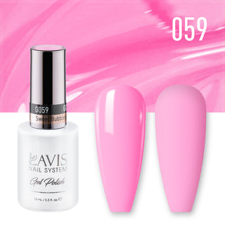  Lavis Gel Nail Polish Duo - 059 Pink Colors - Sweet Bubblegum by LAVIS NAILS sold by DTK Nail Supply