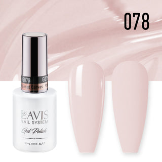  Lavis Gel Nail Polish Duo - 078 Beige White Colors - Painted Canvas by LAVIS NAILS sold by DTK Nail Supply