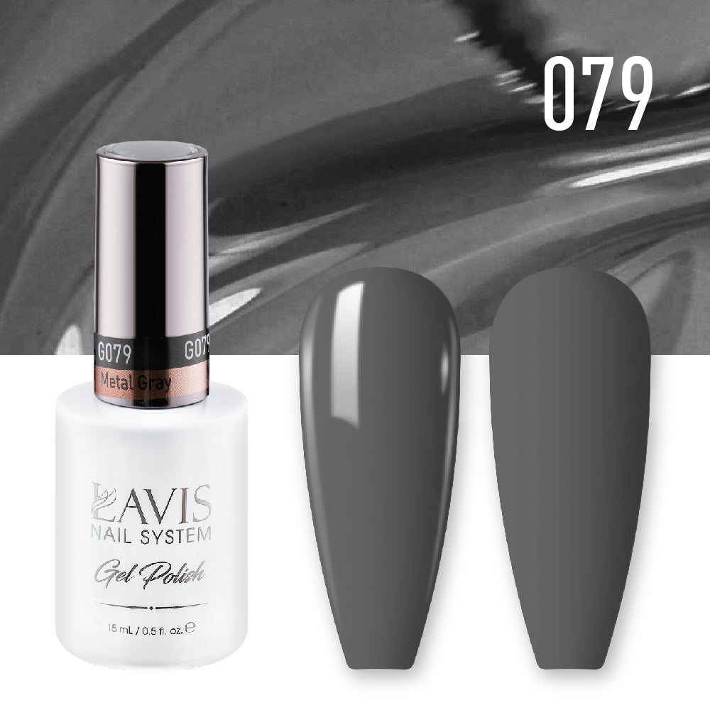  Lavis Gel Polish 079 - Metal Gray by LAVIS NAILS sold by DTK Nail Supply