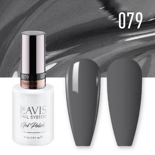  Lavis Gel Nail Polish Duo - 079 Gray Colors - Metal Gray by LAVIS NAILS sold by DTK Nail Supply