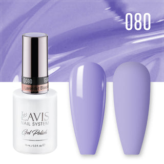  Lavis Gel Nail Polish Duo - 080 Purple Blue Colors - Lavender Blossom by LAVIS NAILS sold by DTK Nail Supply