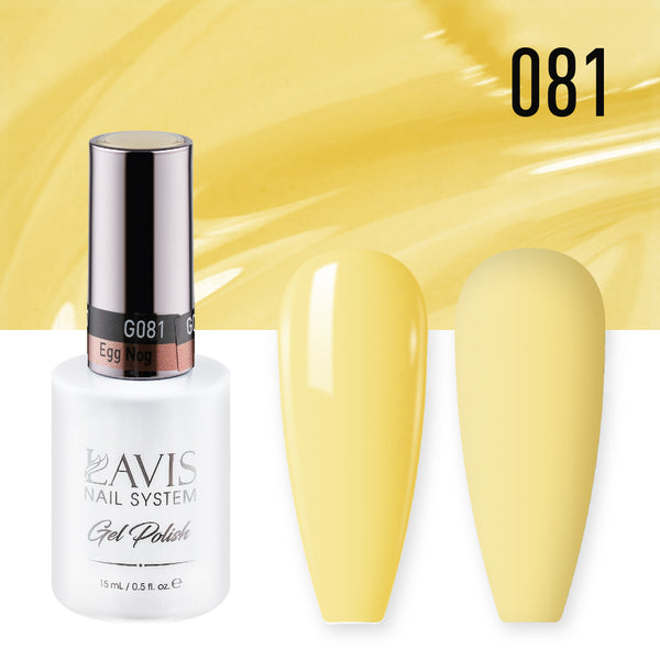  Lavis Gel Nail Polish Duo - 081 Egg Nog by LAVIS NAILS sold by DTK Nail Supply