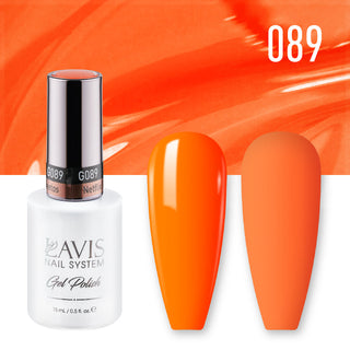  Lavis Gel Polish 089 - Orange Neon Colors - Netflix 'n' Cheetos by LAVIS NAILS sold by DTK Nail Supply