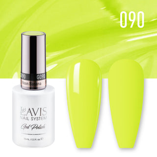  Lavis Gel Polish 090 - Yellow Green Neon Colors - Neon Banana by LAVIS NAILS sold by DTK Nail Supply
