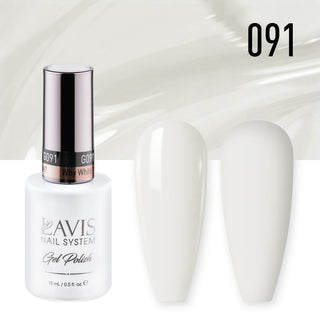  Lavis Gel Polish 091 - White Colors - Why White? by LAVIS NAILS sold by DTK Nail Supply