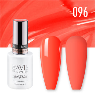  Lavis Gel Nail Polish Duo - 096 Red, Orange Colors - Watermelon Sugar High by LAVIS NAILS sold by DTK Nail Supply