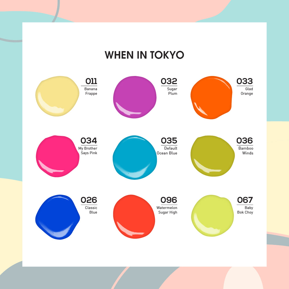  WHEN IN TOKYO - Lavis Holiday Nail Lacquer Collection: 011; 026; 032; 033; 034; 035; 036; 067; 096 by LAVIS NAILS sold by DTK Nail Supply