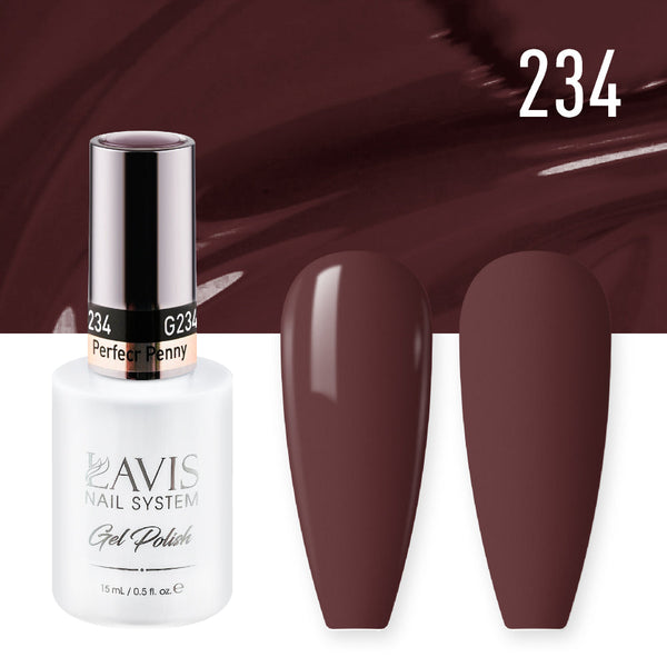 Lavis Gel Polish 234 - Brown Colors - Perfecr Penny by LAVIS NAILS sold by DTK Nail Supply