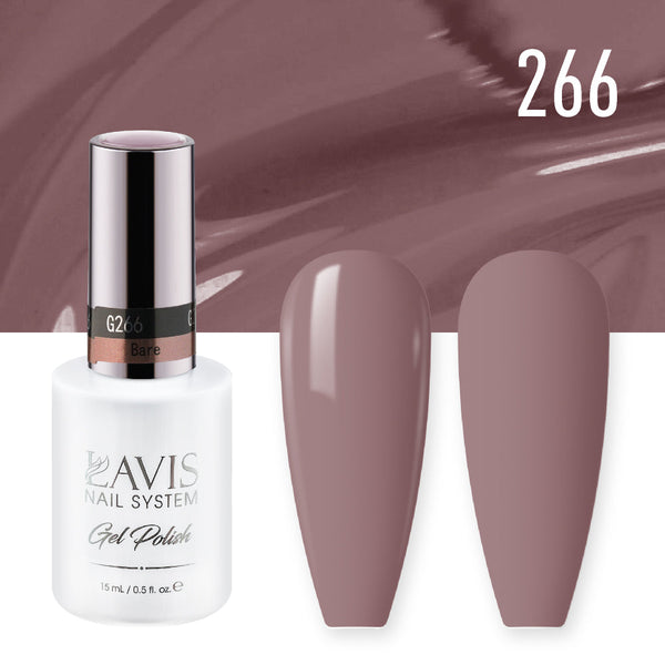 Lavis Gel Polish 266 - Vintage Rose Colors - Bare by LAVIS NAILS sold by DTK Nail Supply