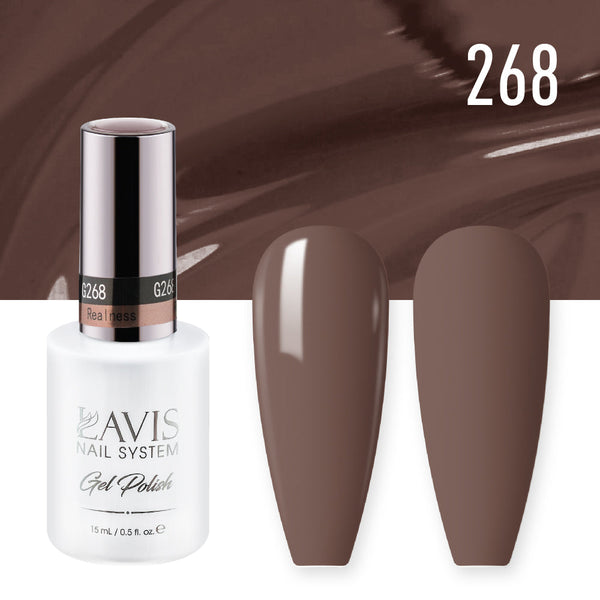 Lavis Gel Polish 268 - Brown Colors - Realness by LAVIS NAILS sold by DTK Nail Supply
