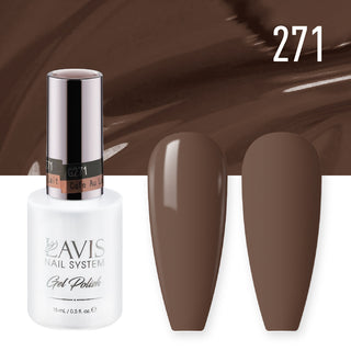 Lavis Gel Polish 271 - Brown Colors - Cafe Au Lait by LAVIS NAILS sold by DTK Nail Supply