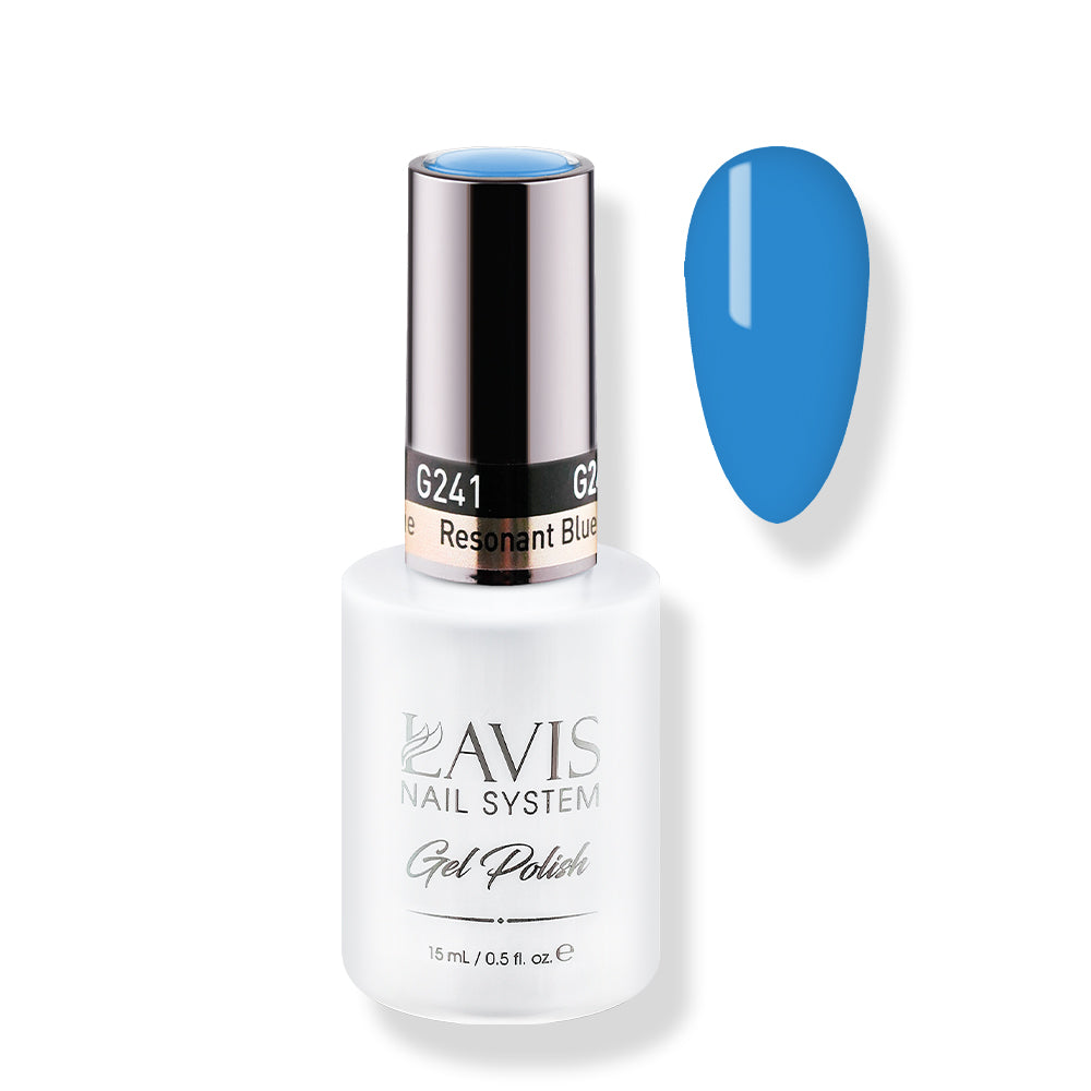 Lavis Gel Polish 241 (Ver 2) - Blue Colors - Resonant Blue by LAVIS NAILS sold by DTK Nail Supply