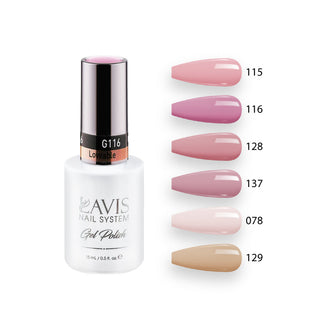  Lavis  Gel Color Set G2 (6 colors): 115, 116, 128, 137, 078, 129 by LAVIS NAILS sold by DTK Nail Supply