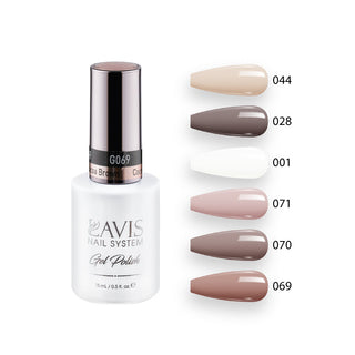  Lavis Gel Color Set G4 (6 colors): 044, 028, 001, 071, 070, 069 by LAVIS NAILS sold by DTK Nail Supply