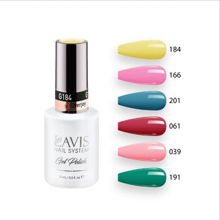  Lavis Gel Summer Color Set G12 (6 colors): 184, 166, 201, 061, 039, 191 by LAVIS NAILS sold by DTK Nail Supply