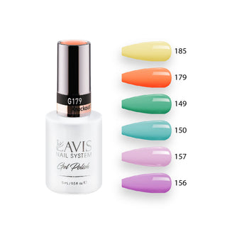  Lavis Gel Summer Color Set G7 (6 colors): 185, 179, 149, 150, 157, 156 by LAVIS NAILS sold by DTK Nail Supply