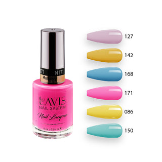  Lavis Nail Lacquer Summer Set N9 (6 colors): 127, 142, 168, 171, 086, 150 by LAVIS NAILS sold by DTK Nail Supply