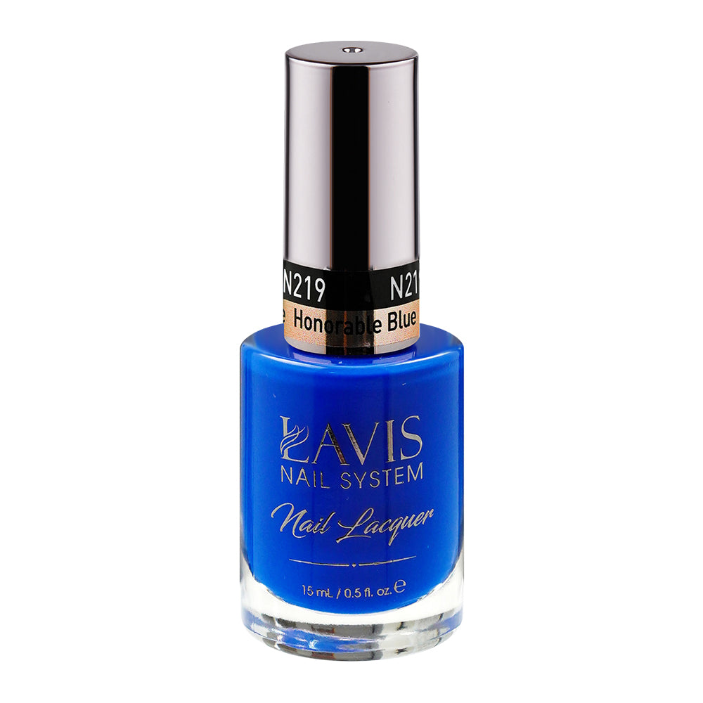 LAVIS Nail Lacquer - 219 Honorable Blue - 0.5oz by LAVIS NAILS sold by DTK Nail Supply