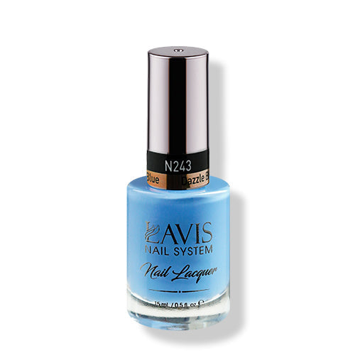 LAVIS Nail Lacquer - 243 (Ver 2) Dazzle Blue - 0.5oz by LAVIS NAILS sold by DTK Nail Supply