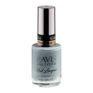  LAVIS Nail Lacquer - 246 (Ver 2) Soulful Blue - 0.5oz by LAVIS NAILS sold by DTK Nail Supply