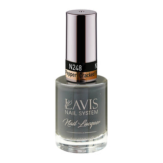 LAVIS Nail Lacquer - 248 (Ver 2) Cracked Pepper - 0.5oz by LAVIS NAILS sold by DTK Nail Supply